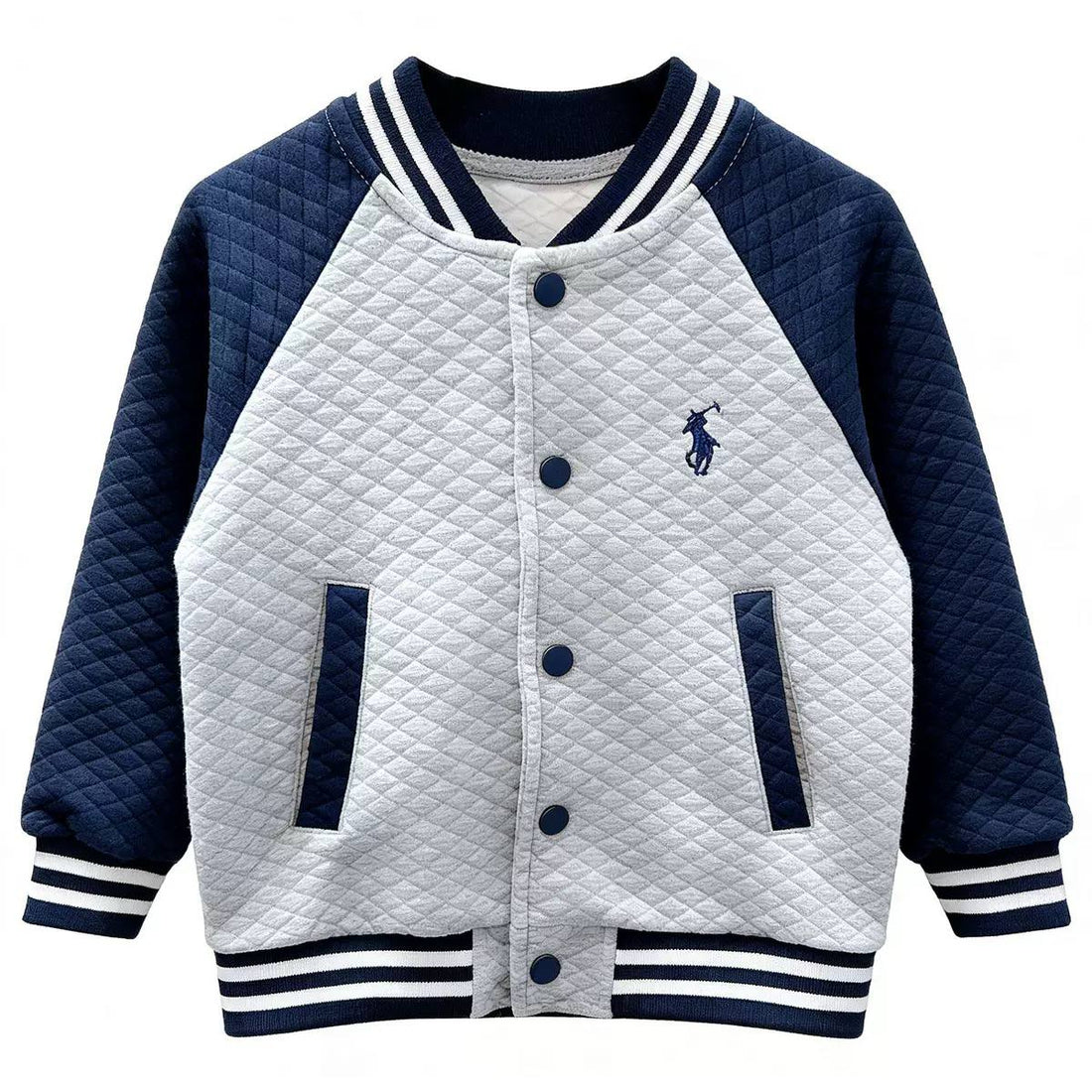 Kids Quilted Varsity Jacket & Denim Jeans Set – Boys Casual Baseball Jacket Outfit