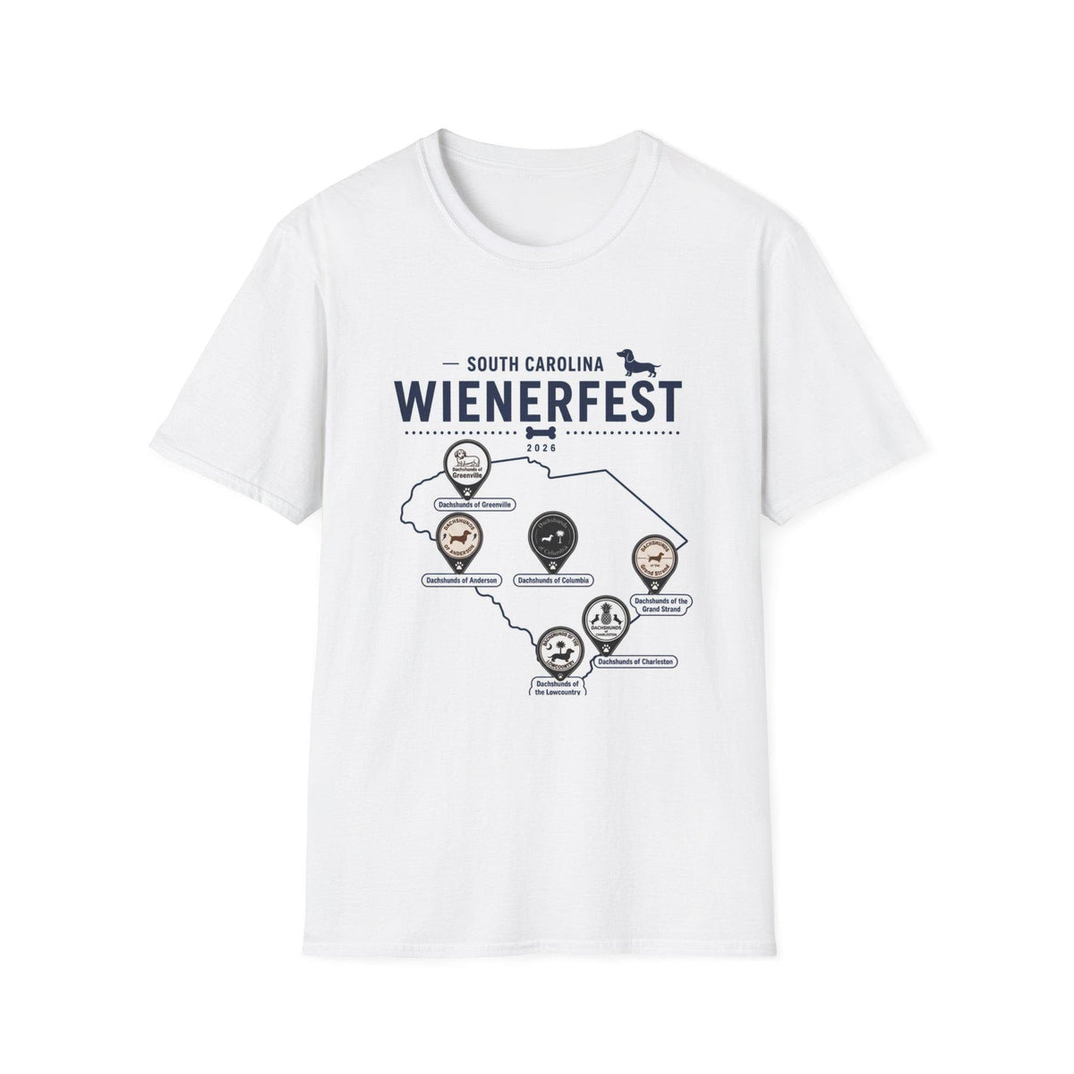 South Carolina Wienerfest shirt, Wienerfest T-Shirt, State Map Hot Dog Festival Anna Son-0302
