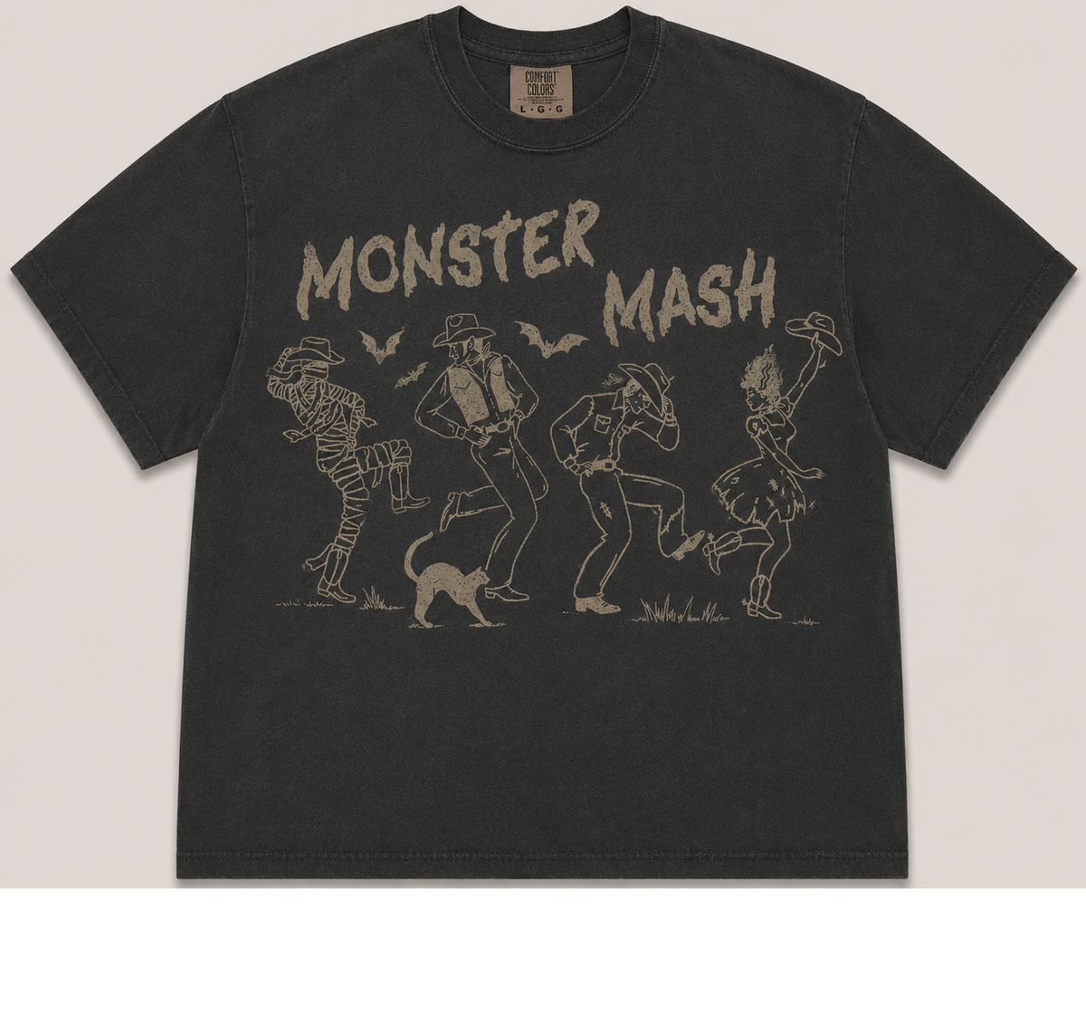MONSTER MASH HALLOWEEN COWBOY TEE AV-00238